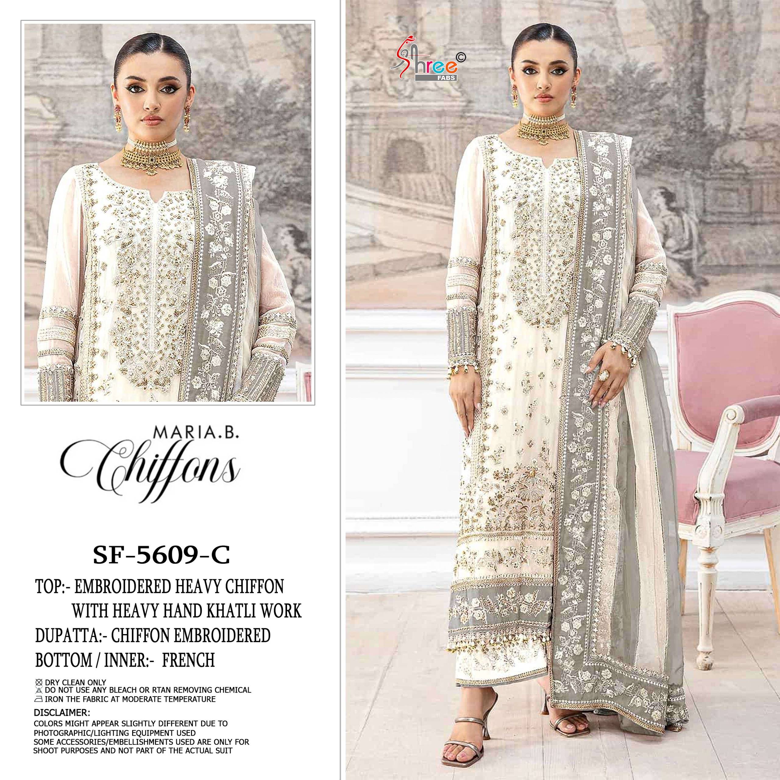 5609 COLOR By SHREE FABS Beautiful Pakistani Suits Colorful Stylish Fancy Ethnic Wear Chiffon Dresses At Wholesale